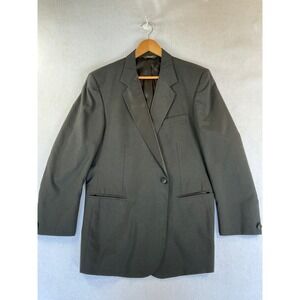 Barry Manufacturing Mens Tuxedo Jacket Black Single Button Peak Lapel Blazer